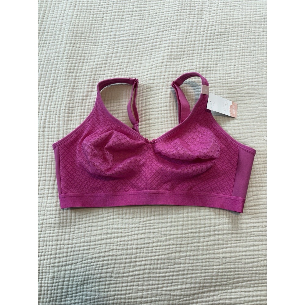 Cacique Unlined Full Coverage No Wire Bra Women 42DD Pink The Cotton Collection